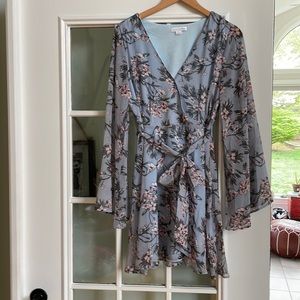 Bell sleeve floral dress